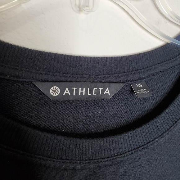 Athleta Nirvana Twist Clarity Black Ribbed Oversized Crewneck Sweatshirt - Picture 5 of 6